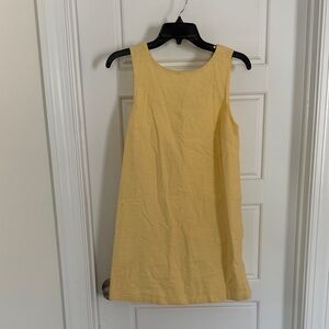 Yellow linen dres